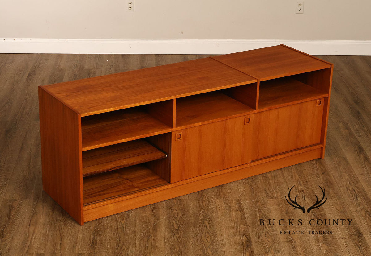 Danish Modern Teak Media Console Cabinet