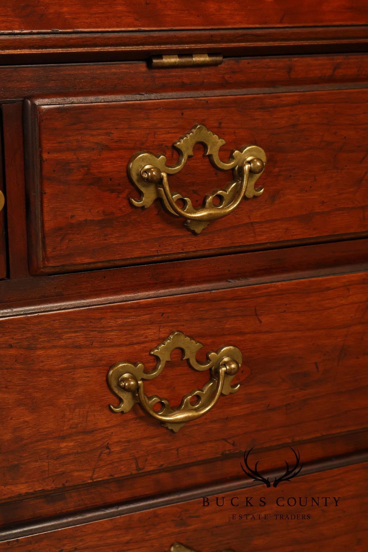 Wright Table Company New England Cherry Secretary Desk Bookcase