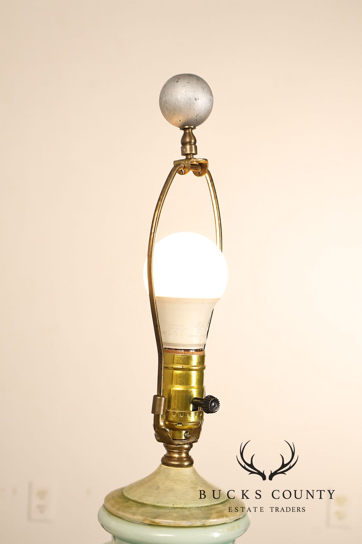Asian Style Celadon Green Ceramic Table Lamp