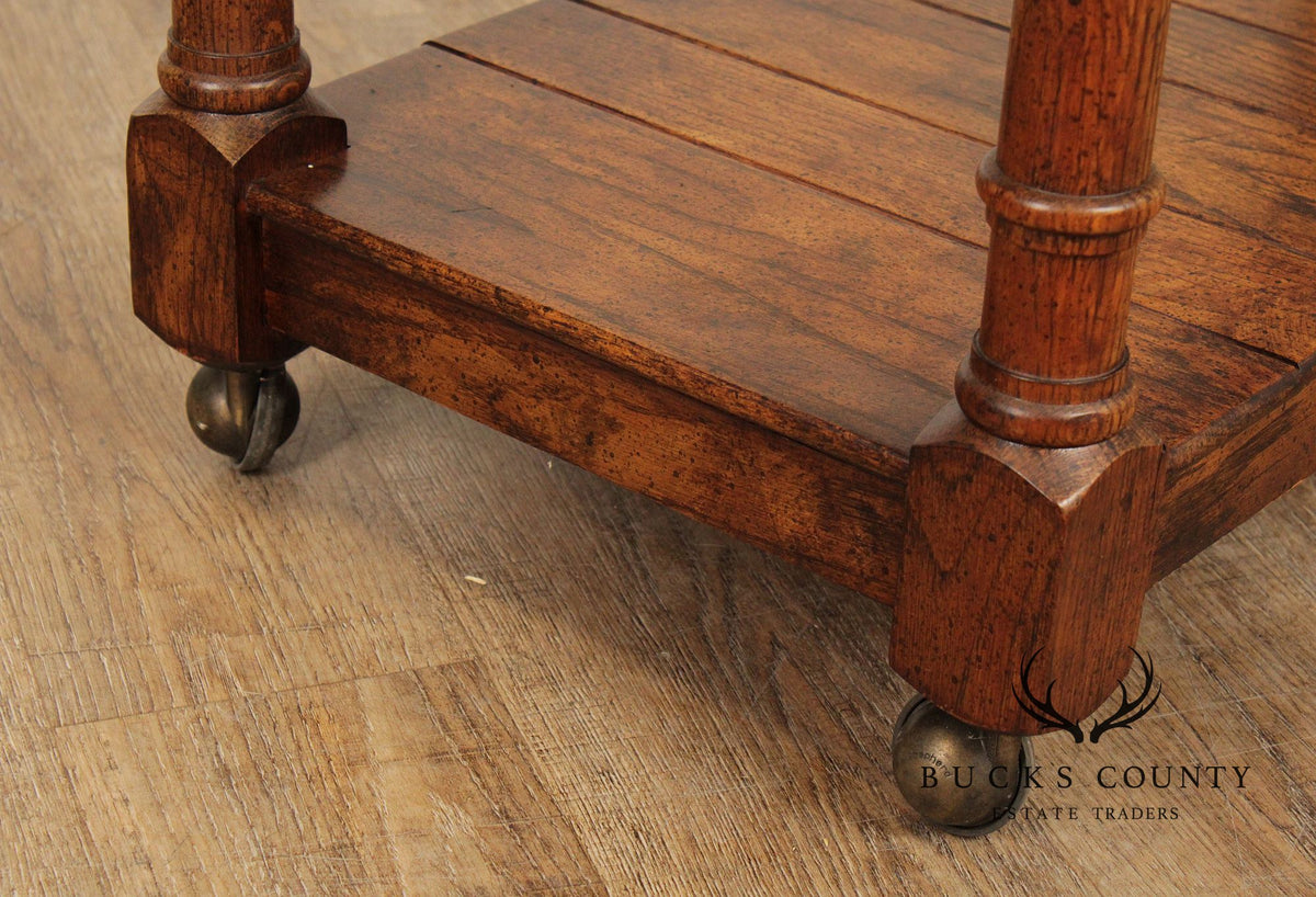 Century Furniture Vintage Oak Flip-Top Server Trolley