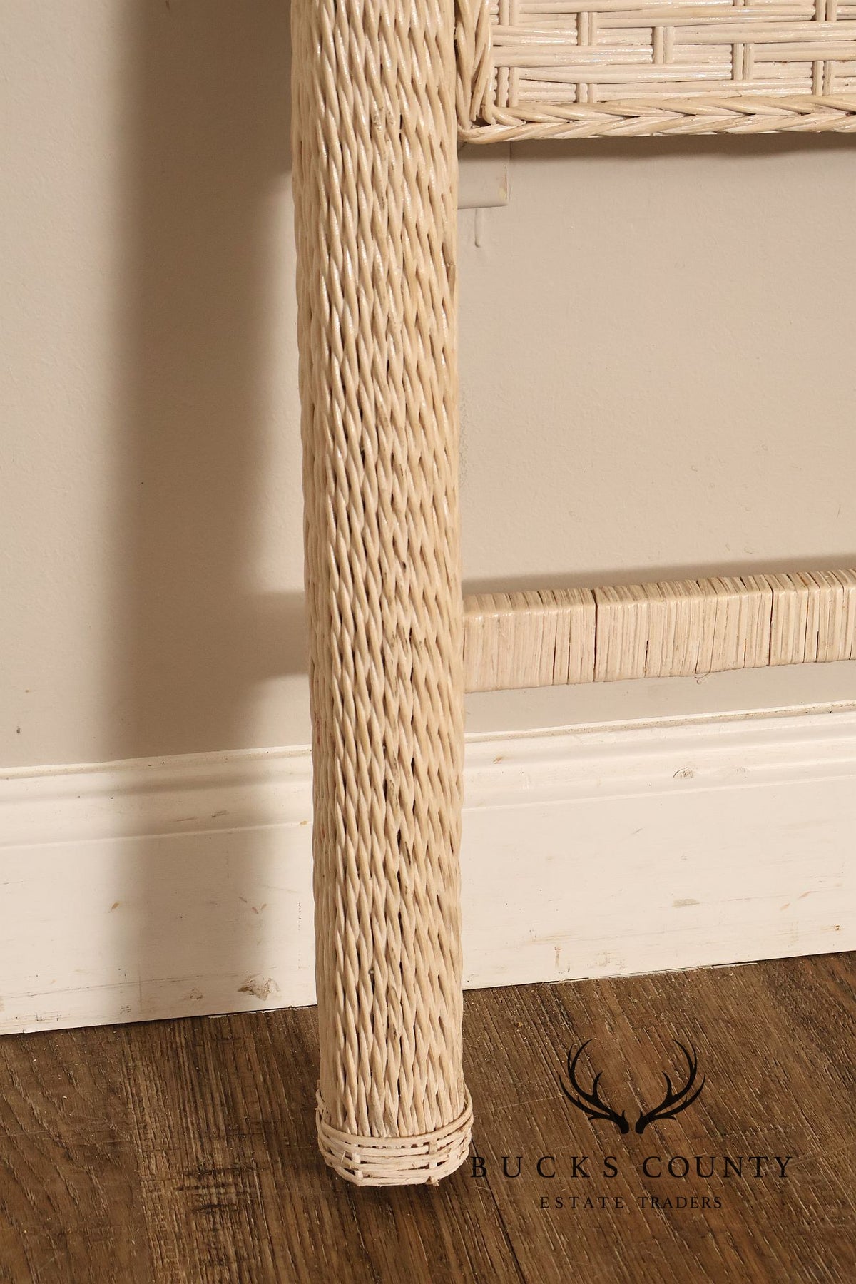 Coastal Style Vintage Full  Wicker Headboard