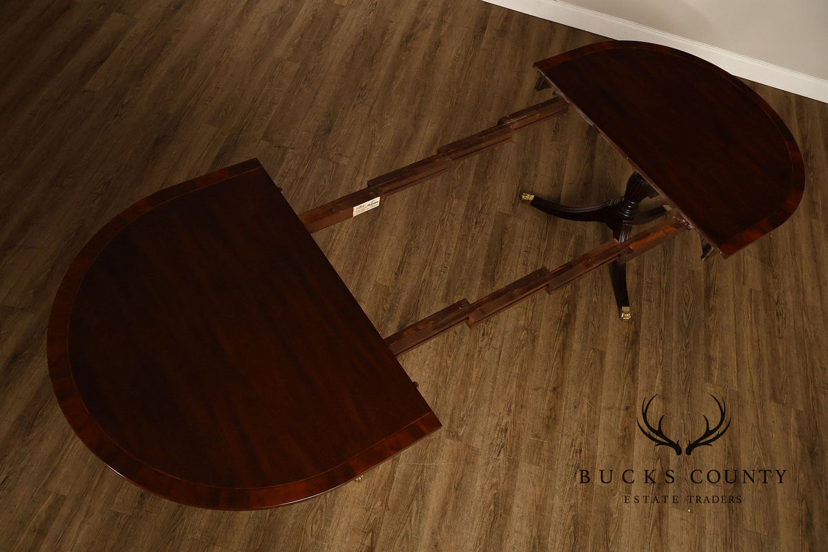 Henkel Harris Regency Style Mahogany Double Pedestal Dining Table