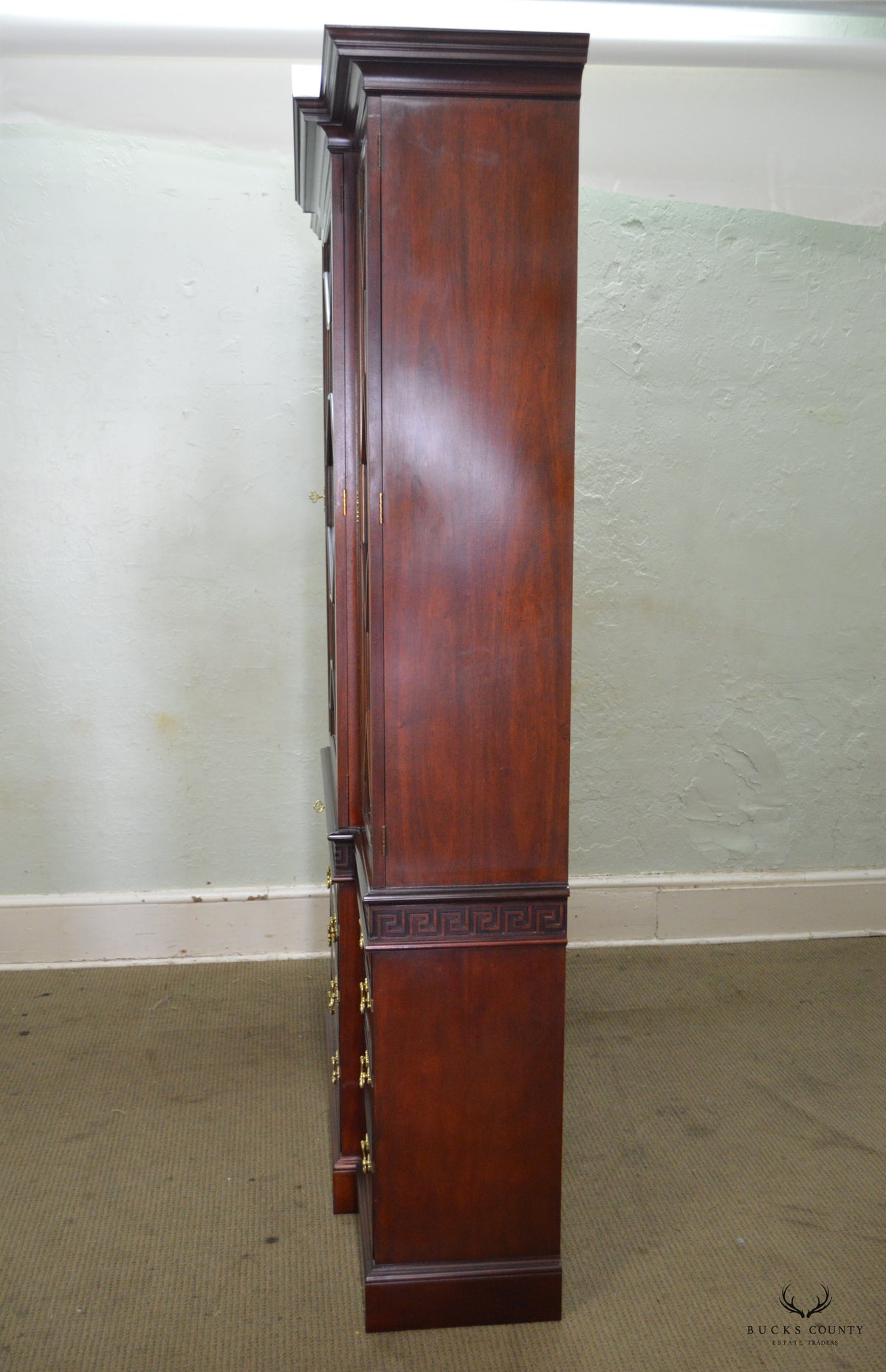 Baker Colonial Williamsburg Collection Large Mahogany Chippendale Breakfront
