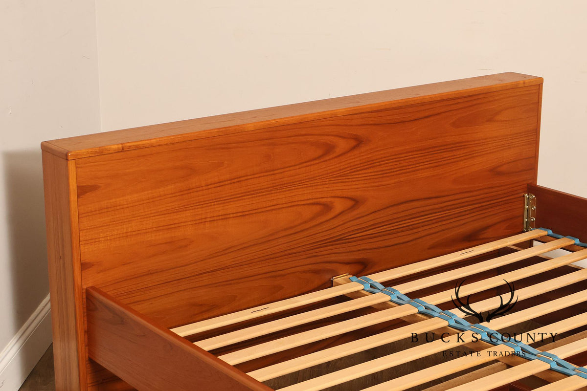 Scan Coll Danish Modern Queen Size Teak Platform Bed
