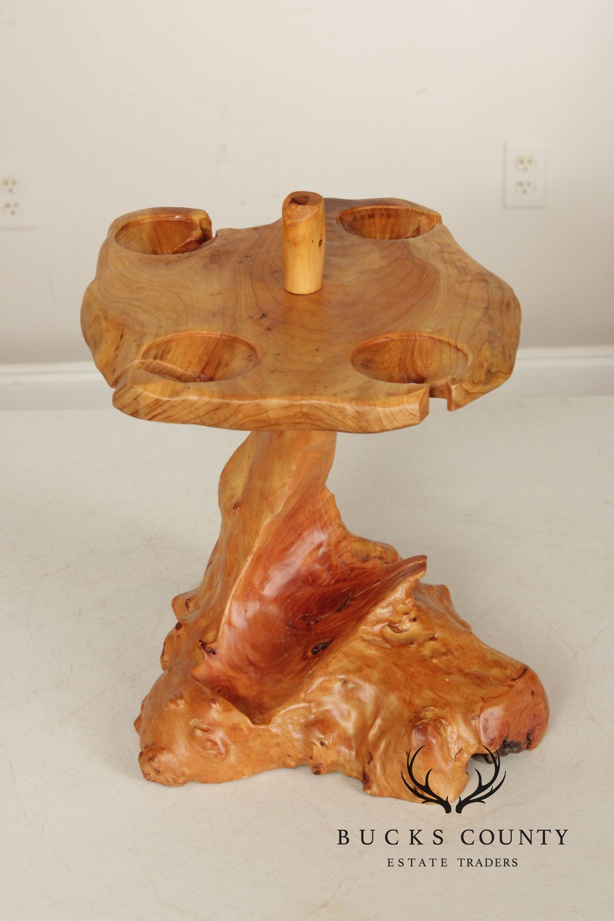 Custom Burlwood Wine Glass Rack