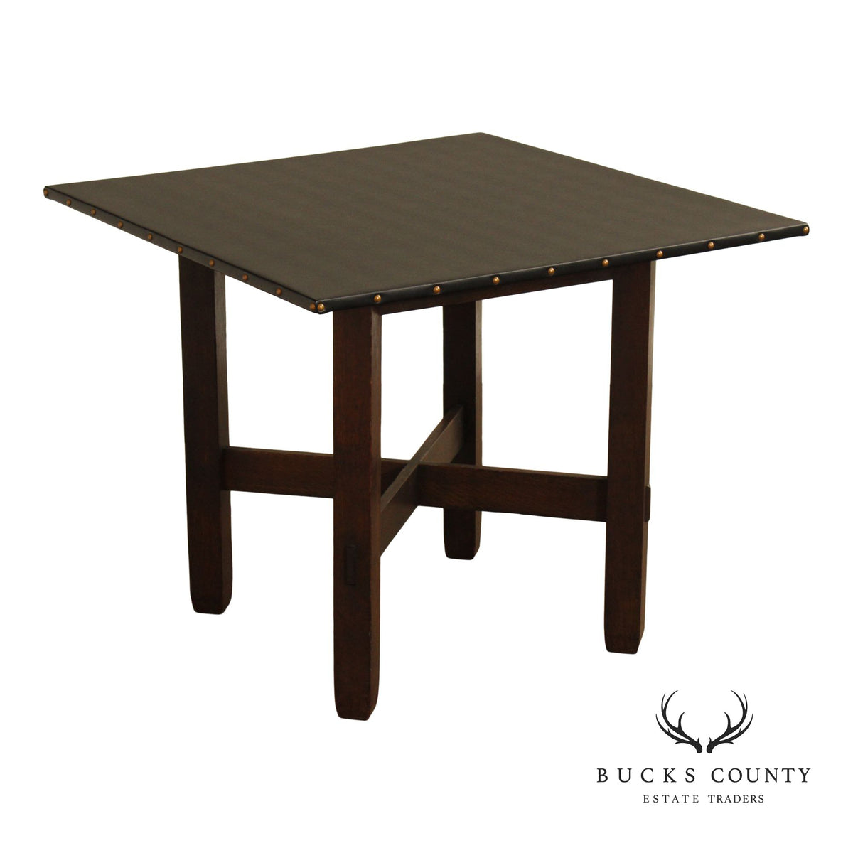 STICKLEY BROTHERS ANTIQUE MISSION OAK GAME TABLE