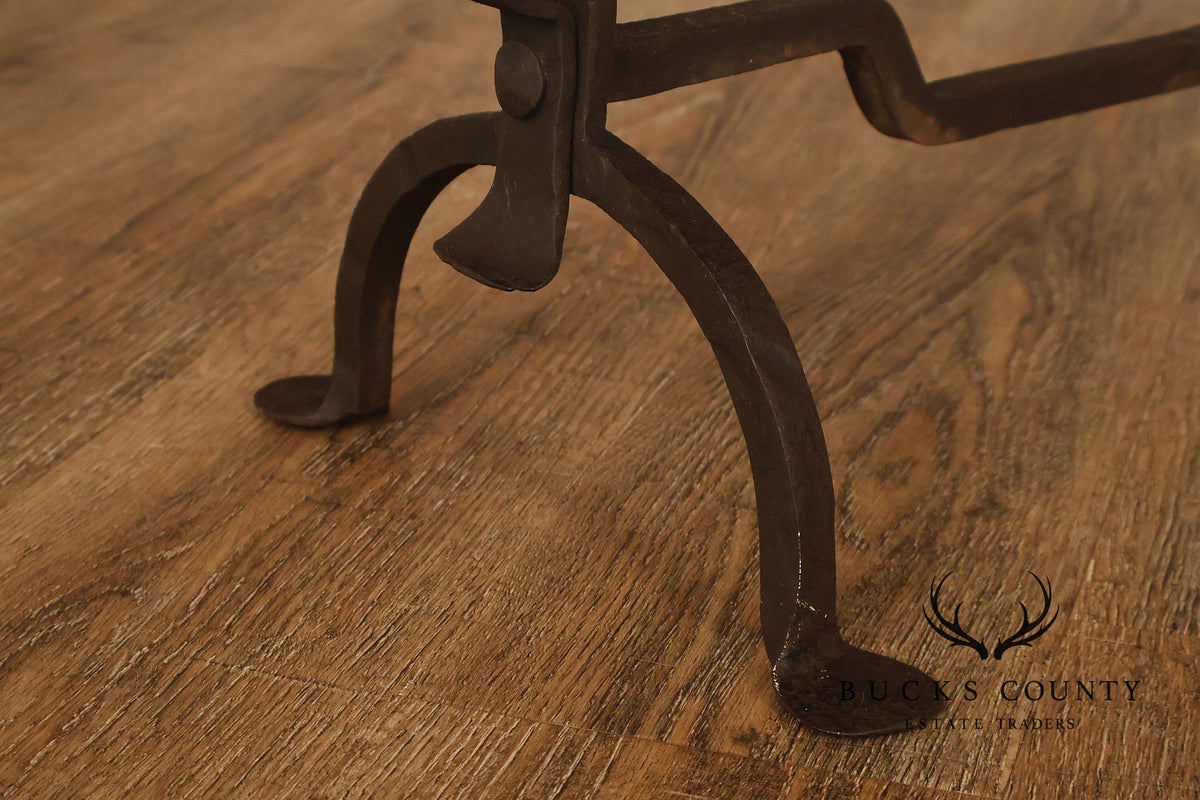 Antique Pair of Fireplace Andirons