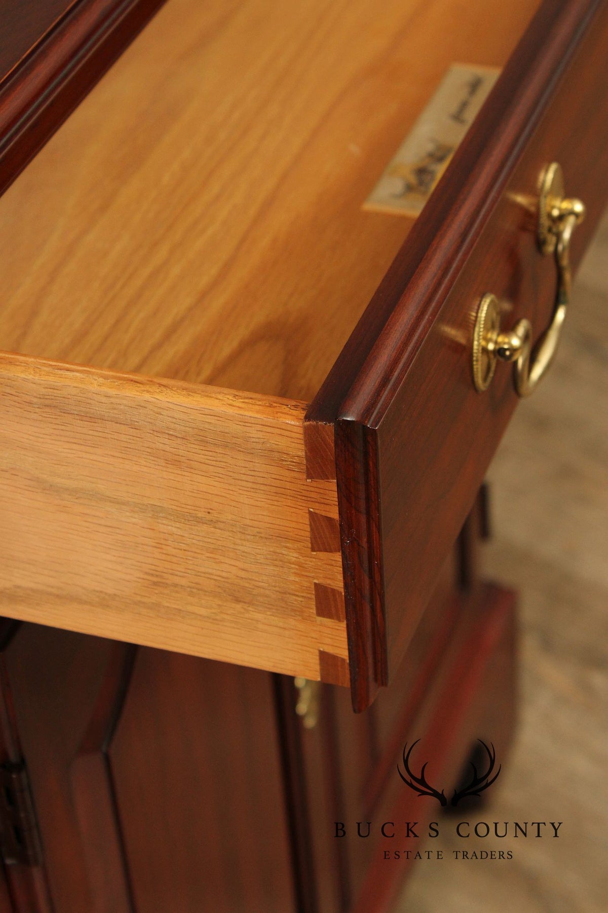 Henkel Harris Chippendale Style Cherry Nightstand