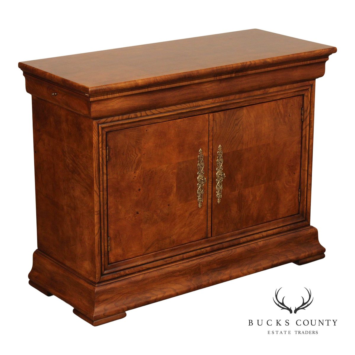 Henredon Charles X Style Burlwood Server Cabinet