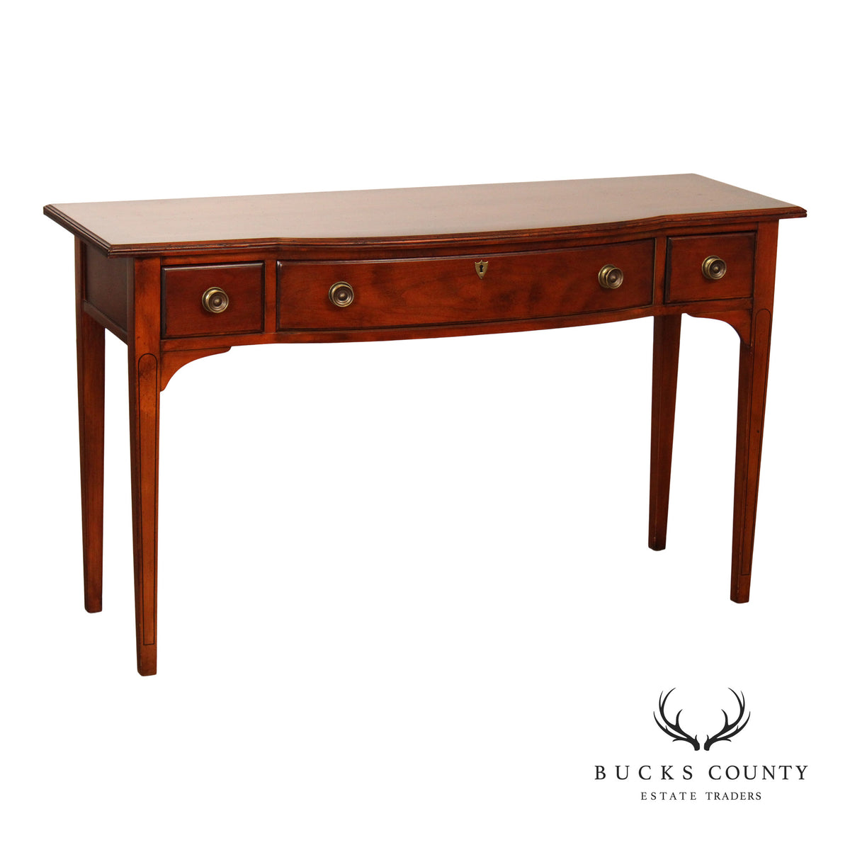 Hekman Federal Style Three Drawer Console Table