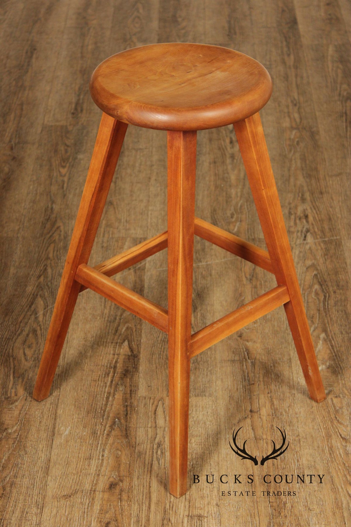 Thomas Moser Pair Of  Cherry Splay Leg Counter Stools