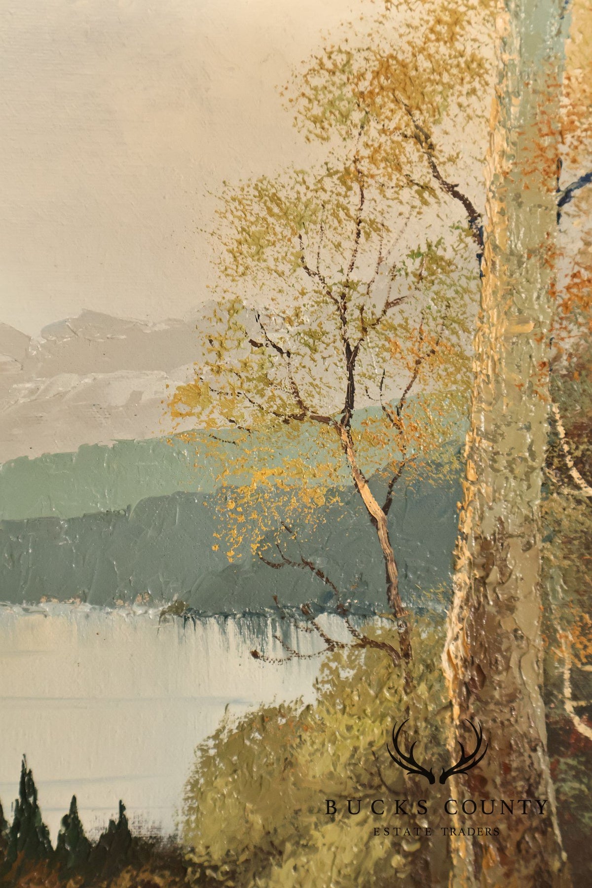 Wilhelm Brauer Framed Landscape Painting, Alpine Lake