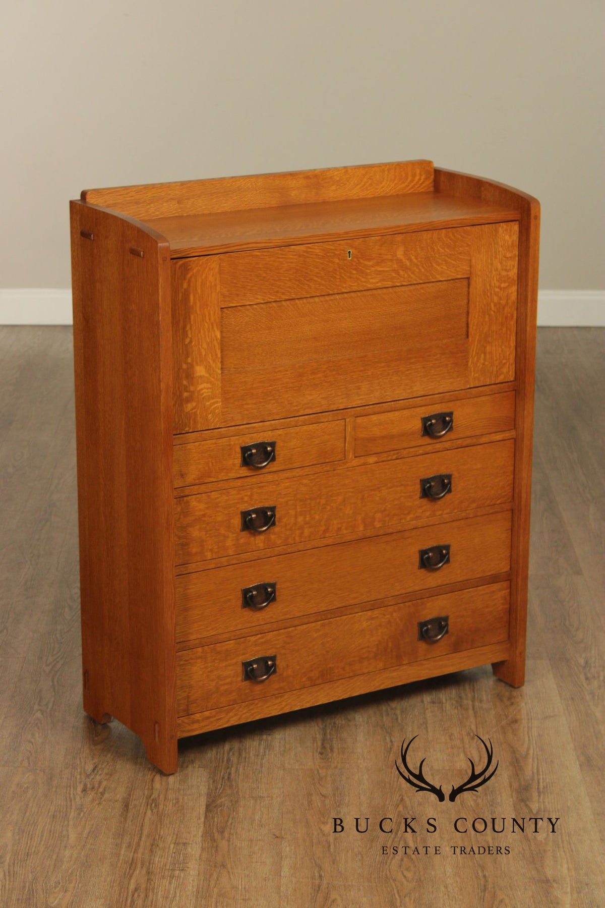 Stickley Mission Collection Oak Fall Front Desk