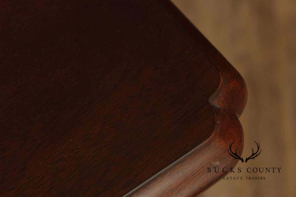 Councill Craftsmen Georgian Style Mahogany Shell Carved Lowboy
