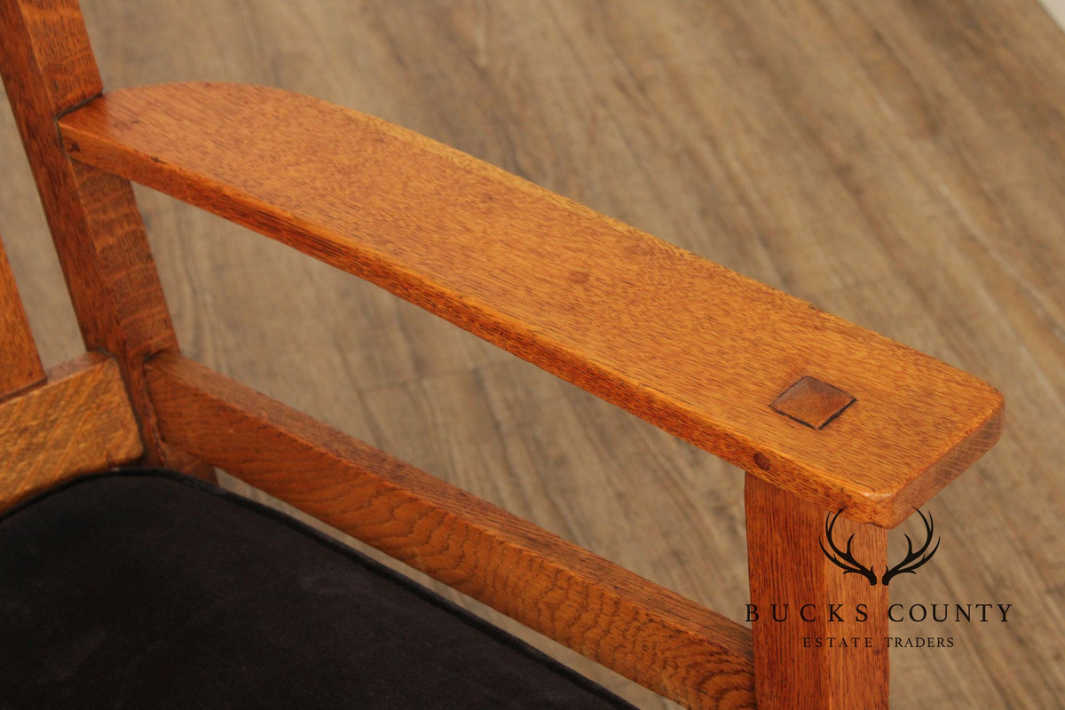 Mission Style Quarter Sawn Oak Rocking Chair