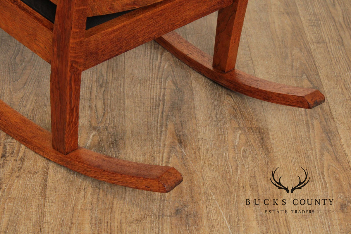 Mission Style Quarter Sawn Oak Rocking Chair