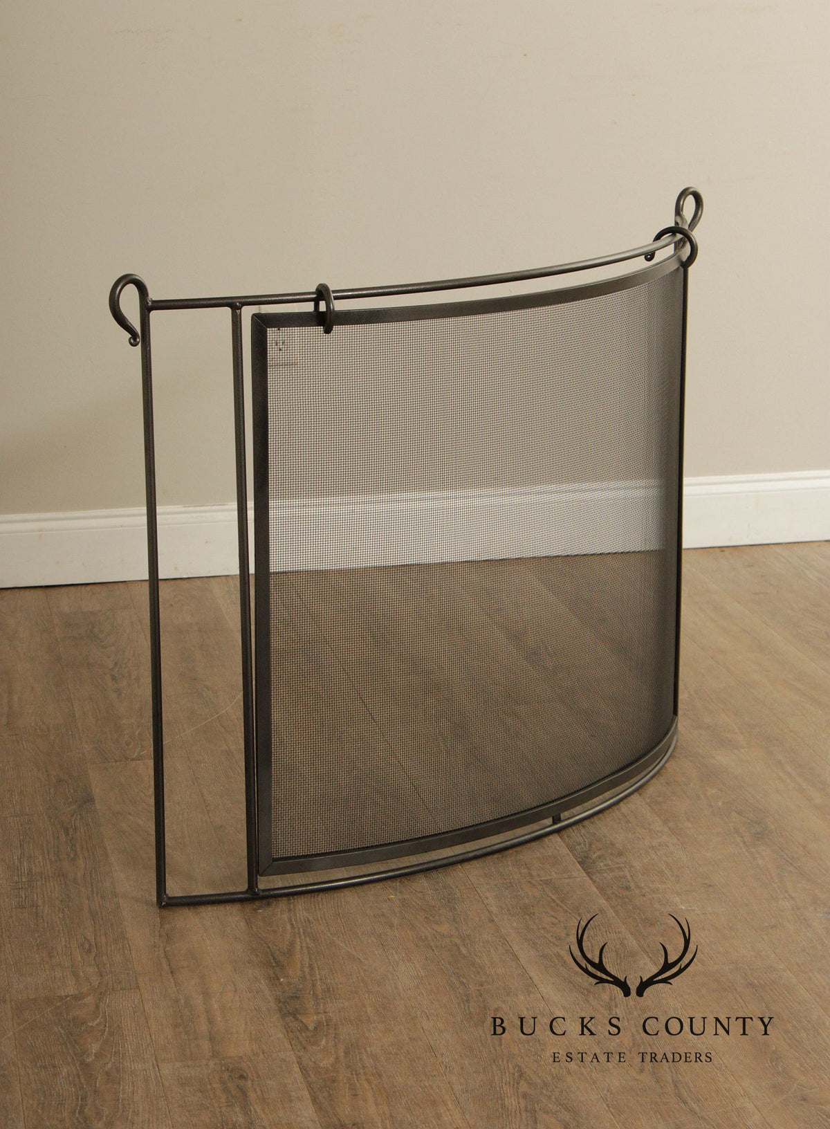Pilgrim Bowed Forged Iron Fireplace Screen