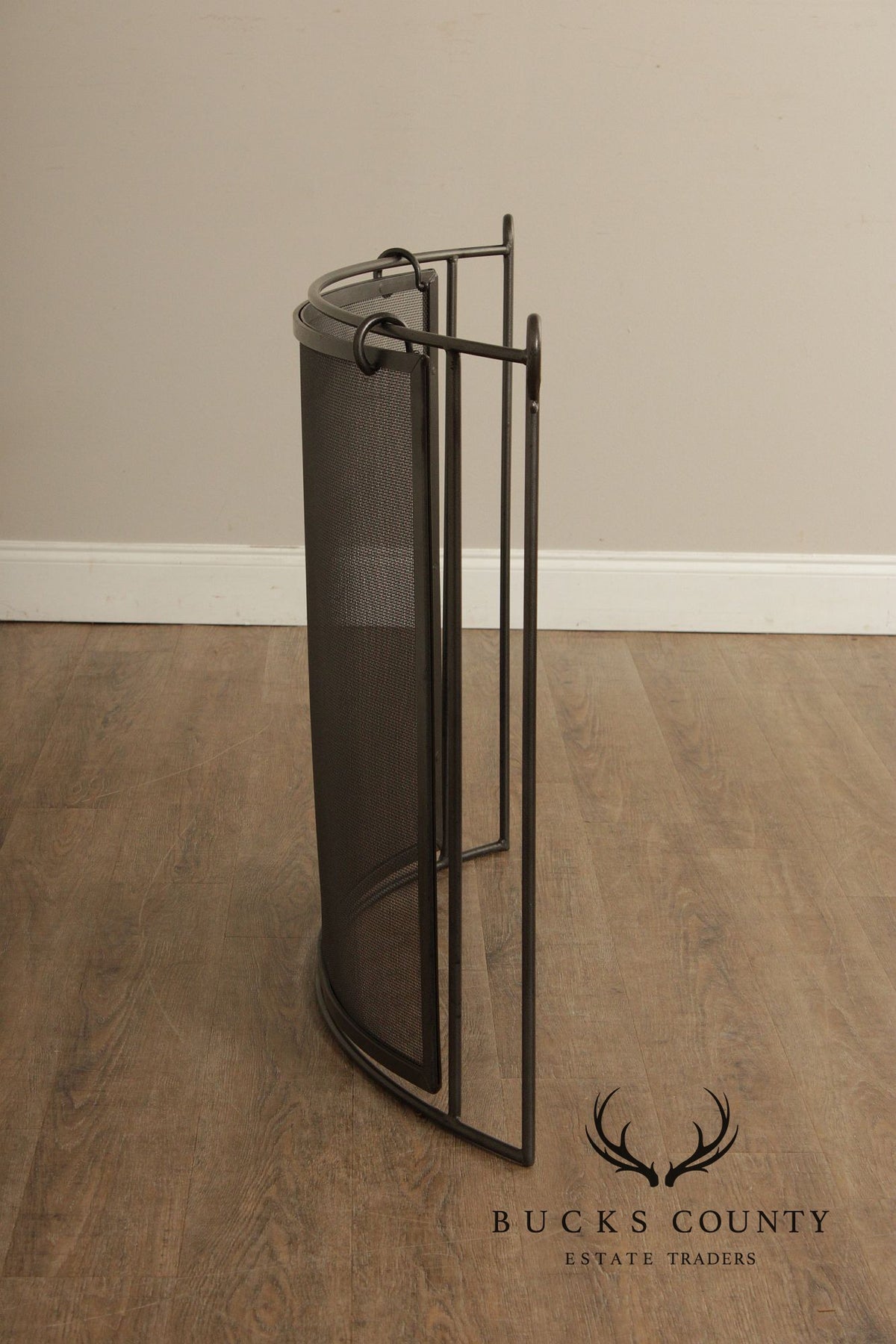 Pilgrim Bowed Forged Iron Fireplace Screen