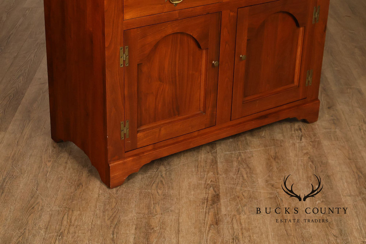 E.A. Clore Bench Made Solid Walnut Step Back Hutch