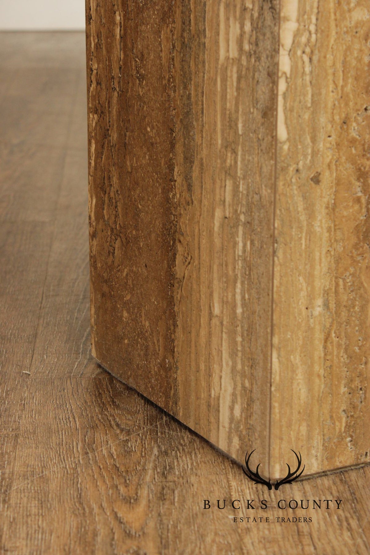 Postmodern Vintage Italian Travertine Pedestal