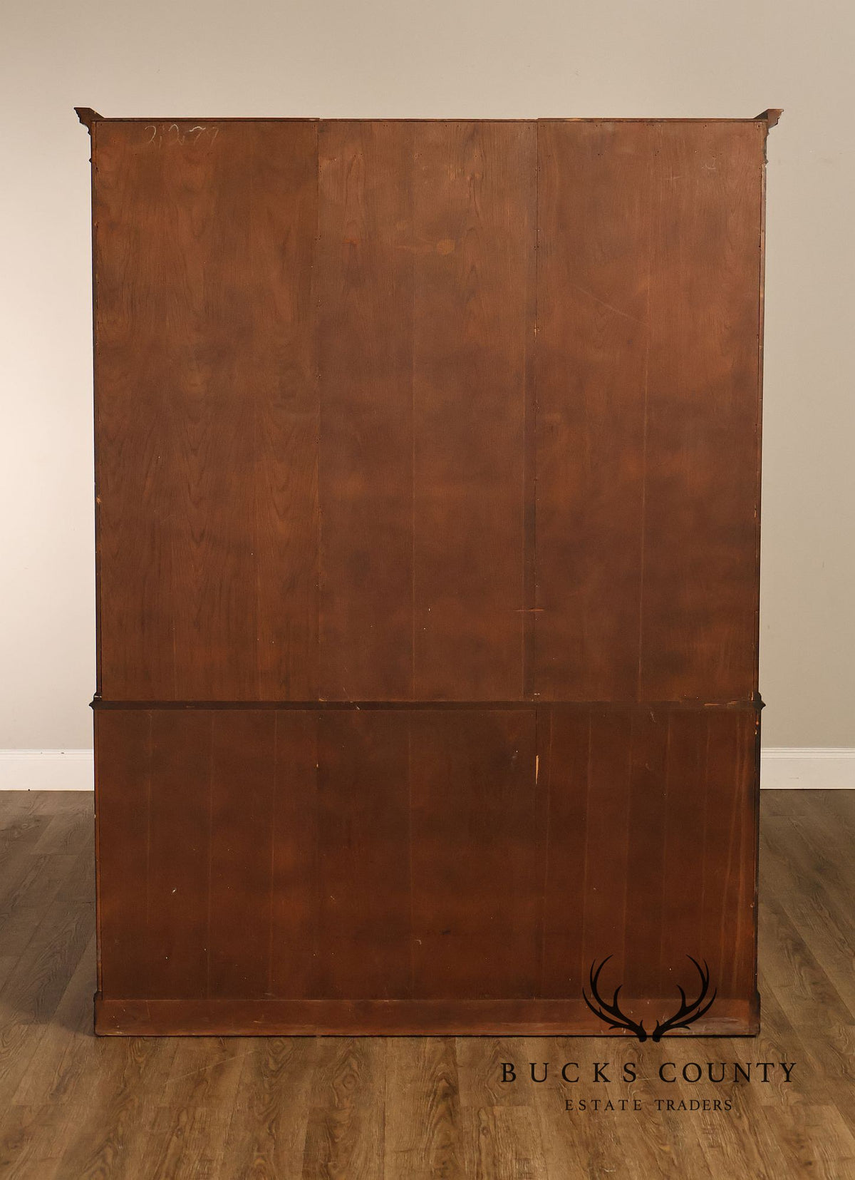 Baker Georgian Style Mahogany Breakfront Bookcase
