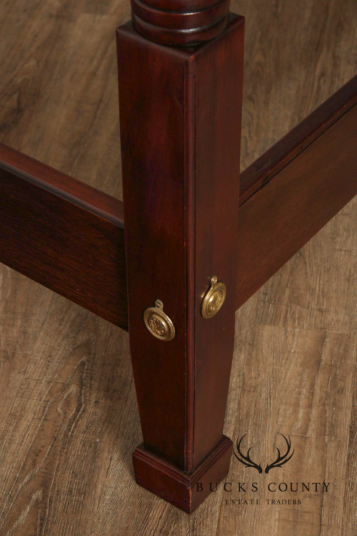Henredon Georgian Chippendale Style Mahogany Traditional Queen Poster Bed