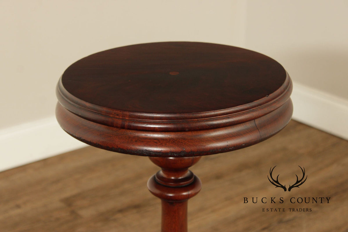Antique Victorian Walnut Pedestal Plant Stand