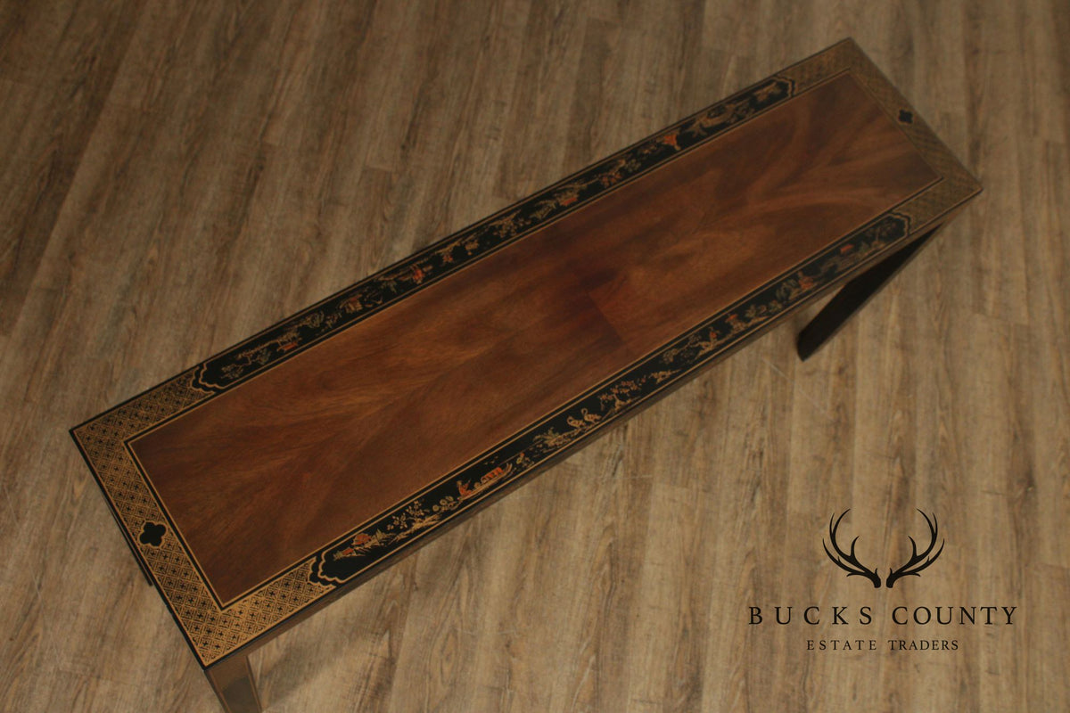 Drexel Chinoiserie Paint Decorated Asian Style Console Table