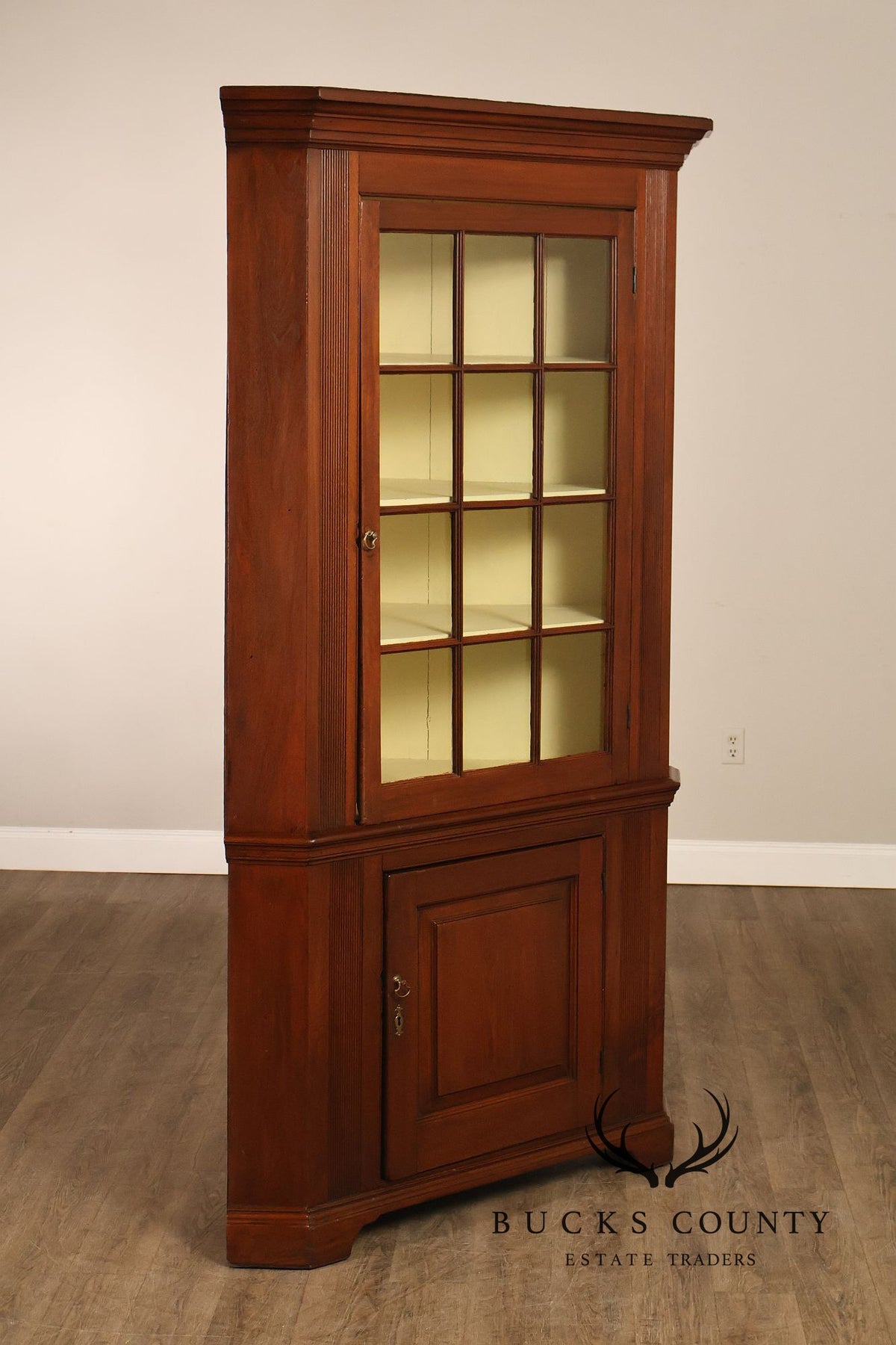 Antique American Walnut Corner Cabinet