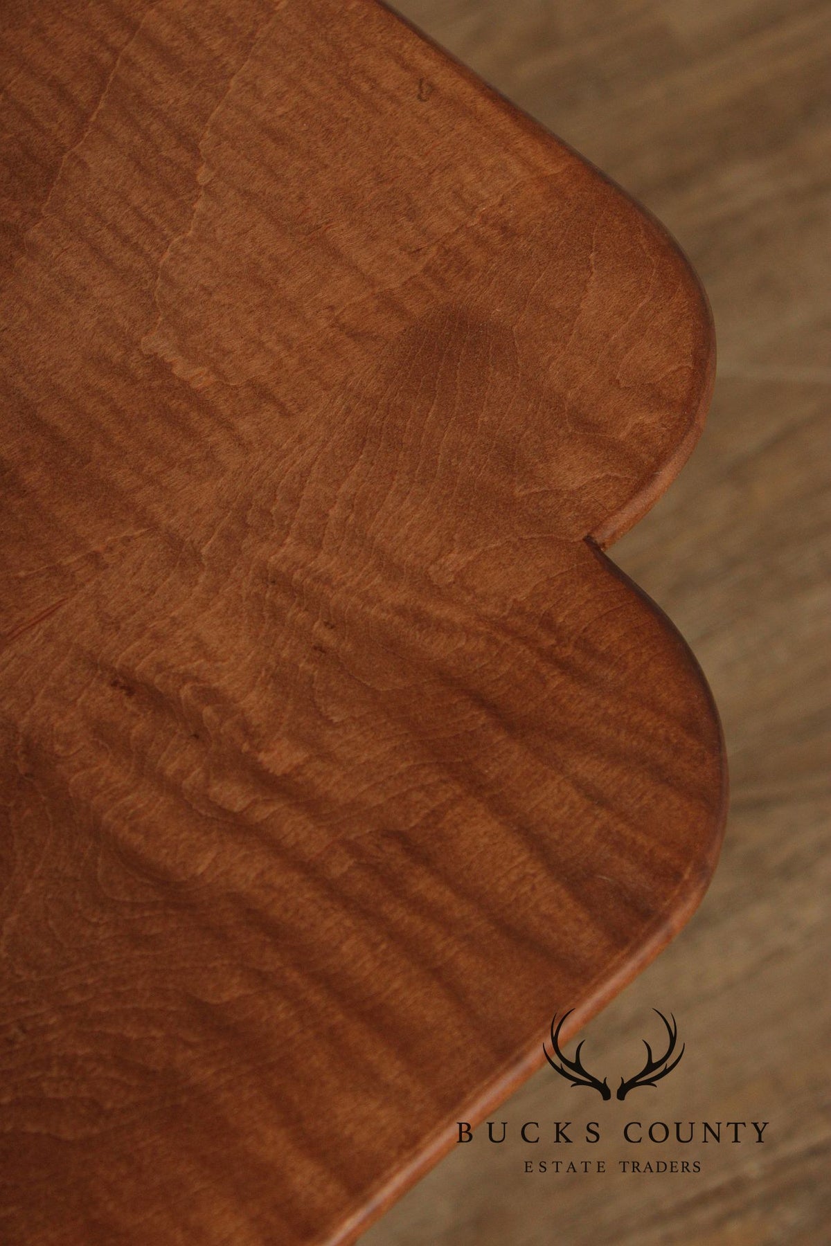 Custom Quality Queen Anne Style Tiger Maple Side Table