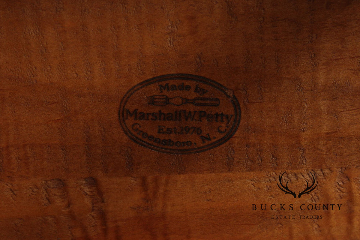 Custom Quality Queen Anne Style Tiger Maple Side Table