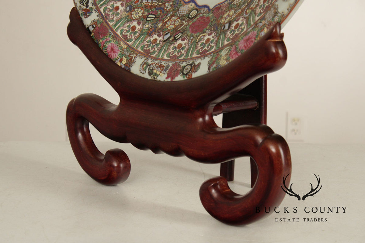 Chinese Monumental Famille Rose Porcelain Charger