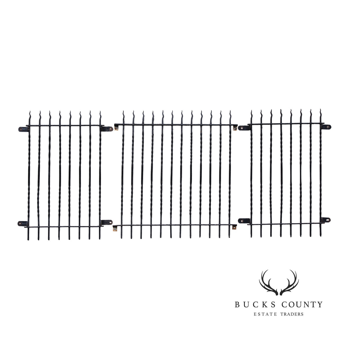 Hand Forged Set of Three Wrought Iron Window Grates