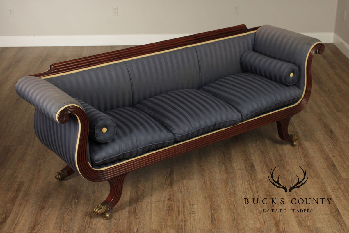 Antique American Classical Period Mahogany Sofa