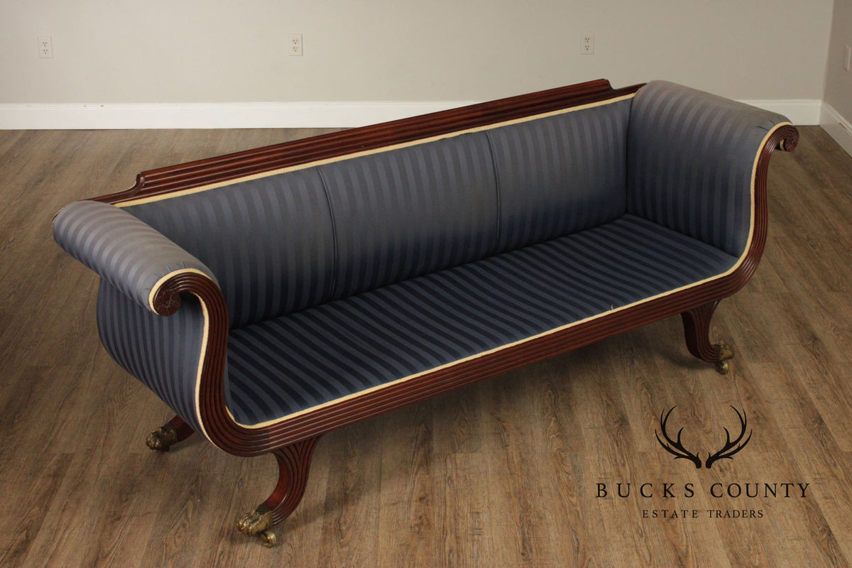 Antique American Classical Period Mahogany Sofa