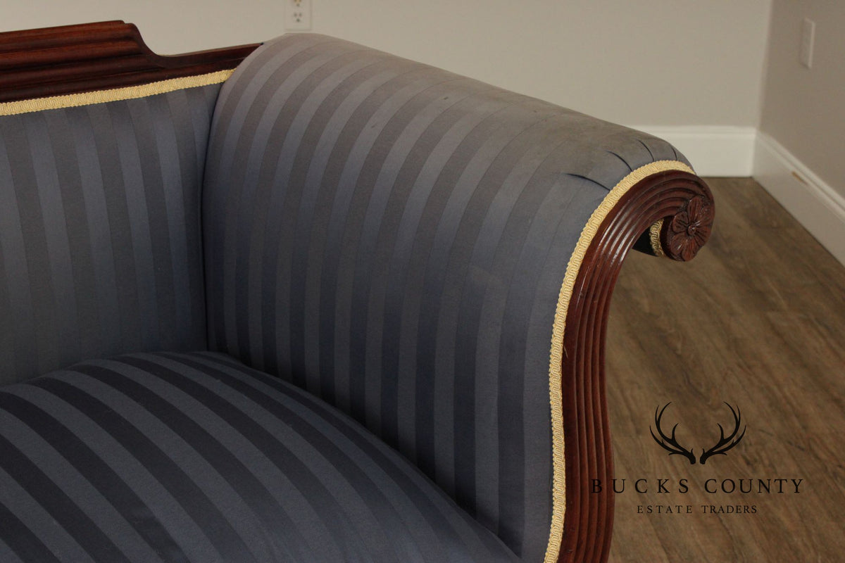 Antique American Classical Period Mahogany Sofa