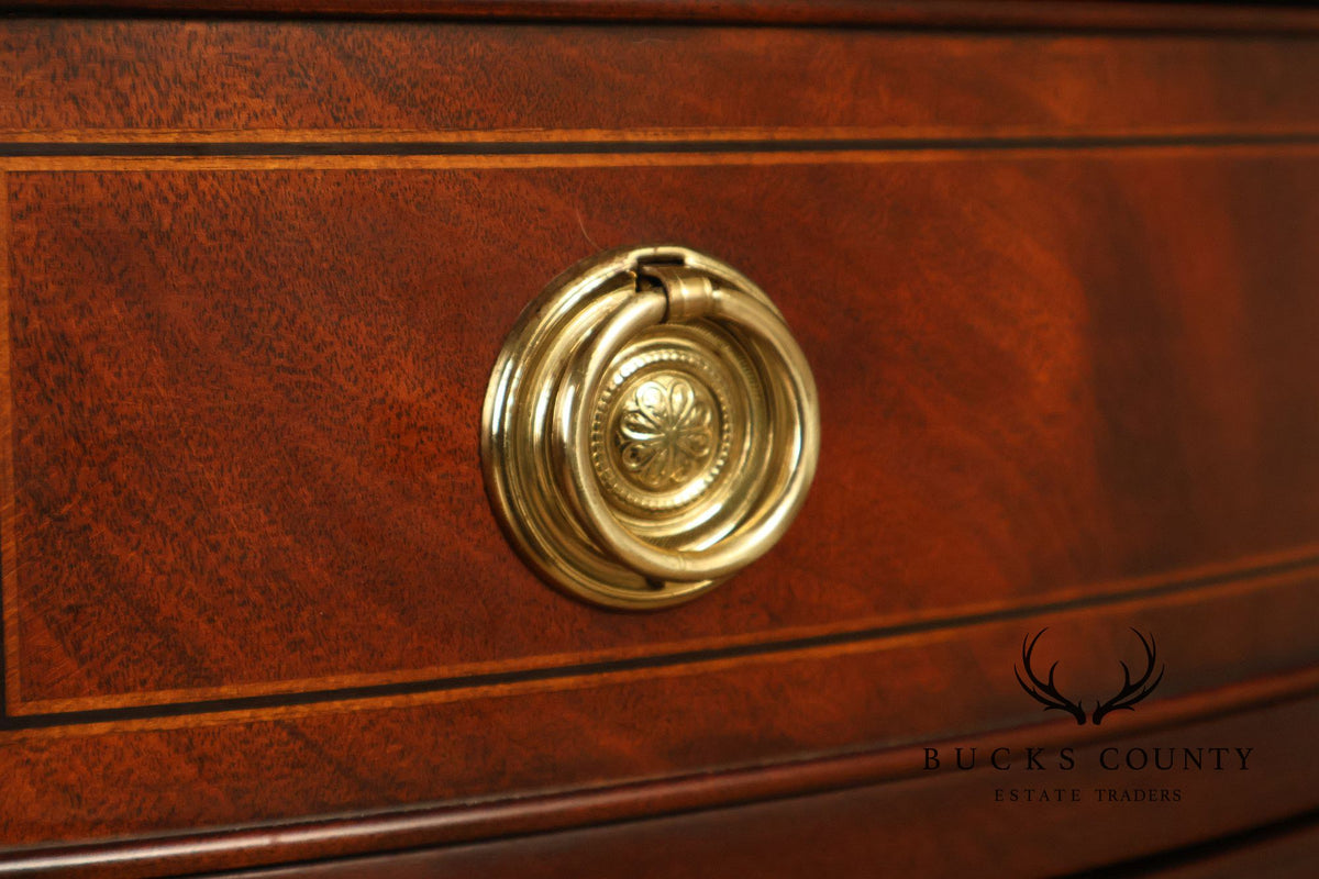 Henkel Harris Georgian Style Mahogany Demilune Console