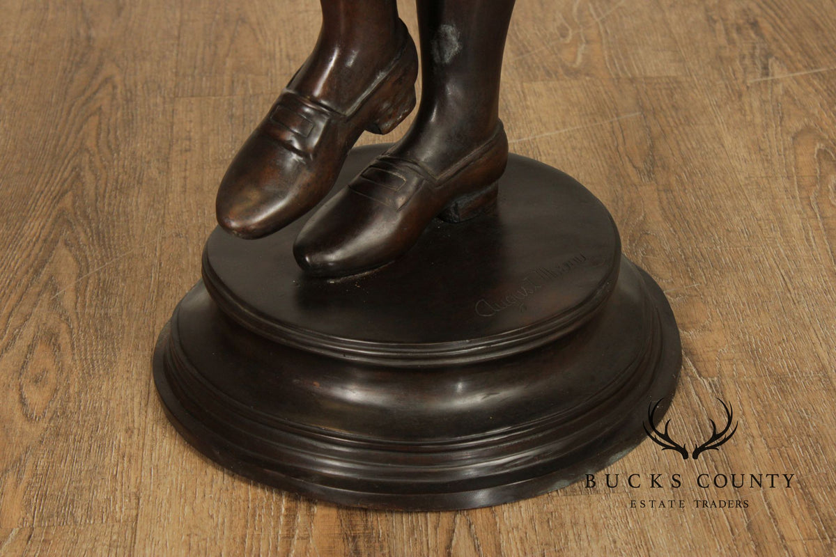 August Moreau Large Patinated Bronze Statue of a Dancer
