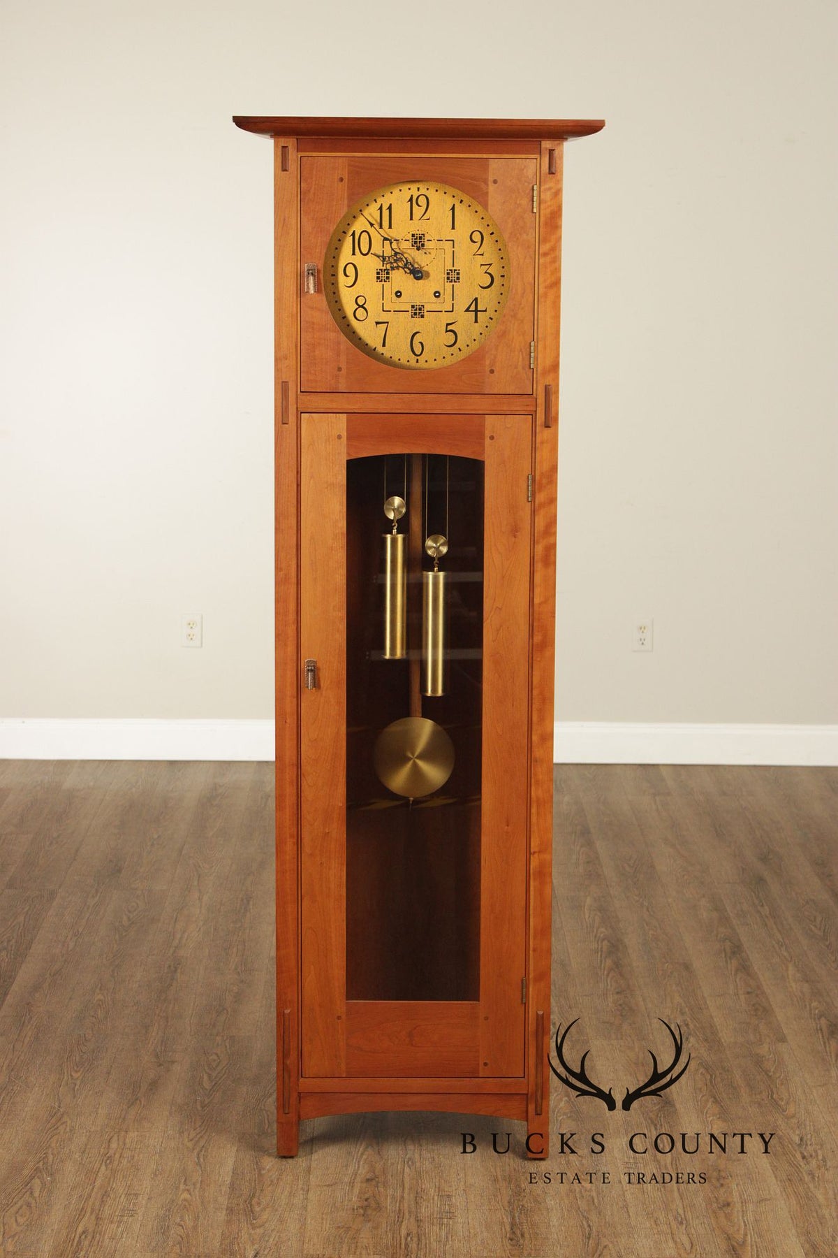 Stickley Mission Collection Cherry Tall Case Clock