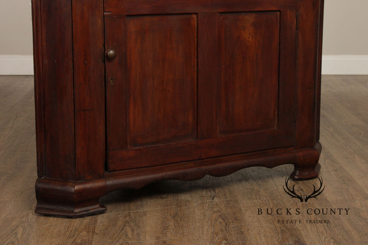 Antique 19th Century American Poplar Corned Cabinet