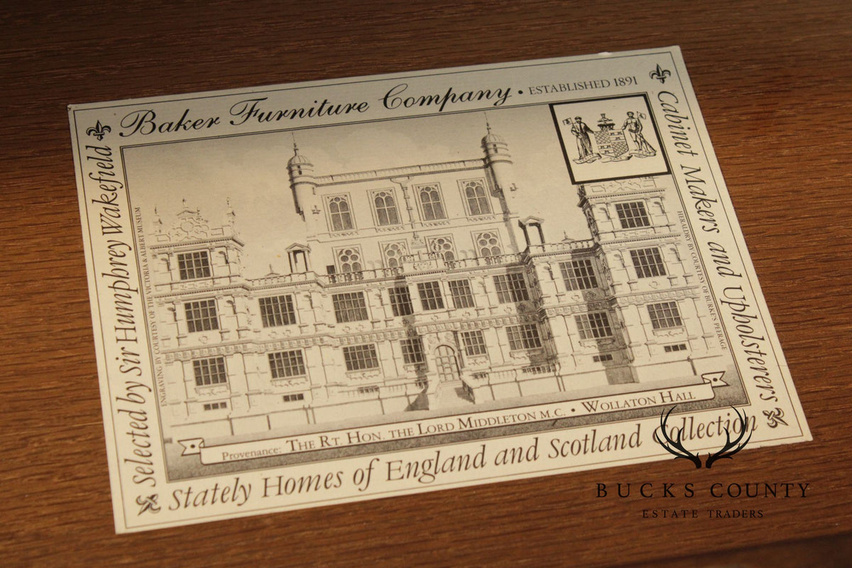 Baker Stately Homes Georgian Style Walnut Chest Of Drawers