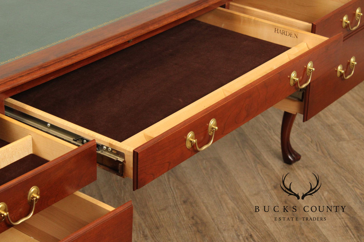 Harden Georgian Style Cherry Leather Top Executive Writing Desk