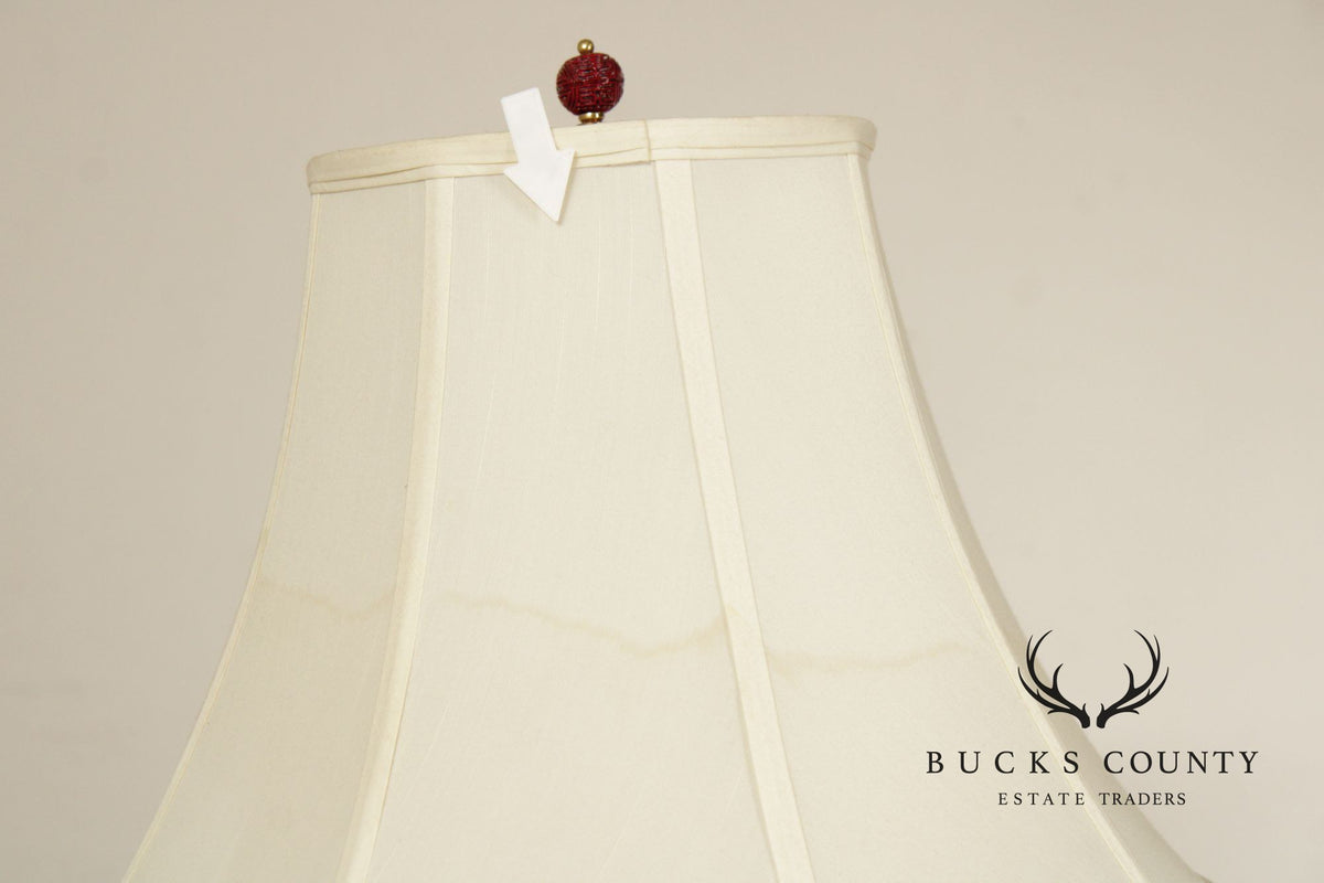 Chinese Pair of Famille Rose Porcelain Table Lamps