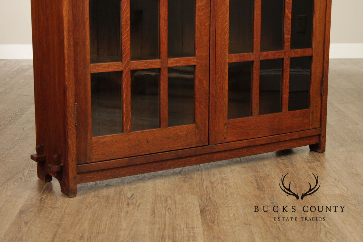 L. & J.G. Stickley Antique Mission Oak Two-Door Bookcase