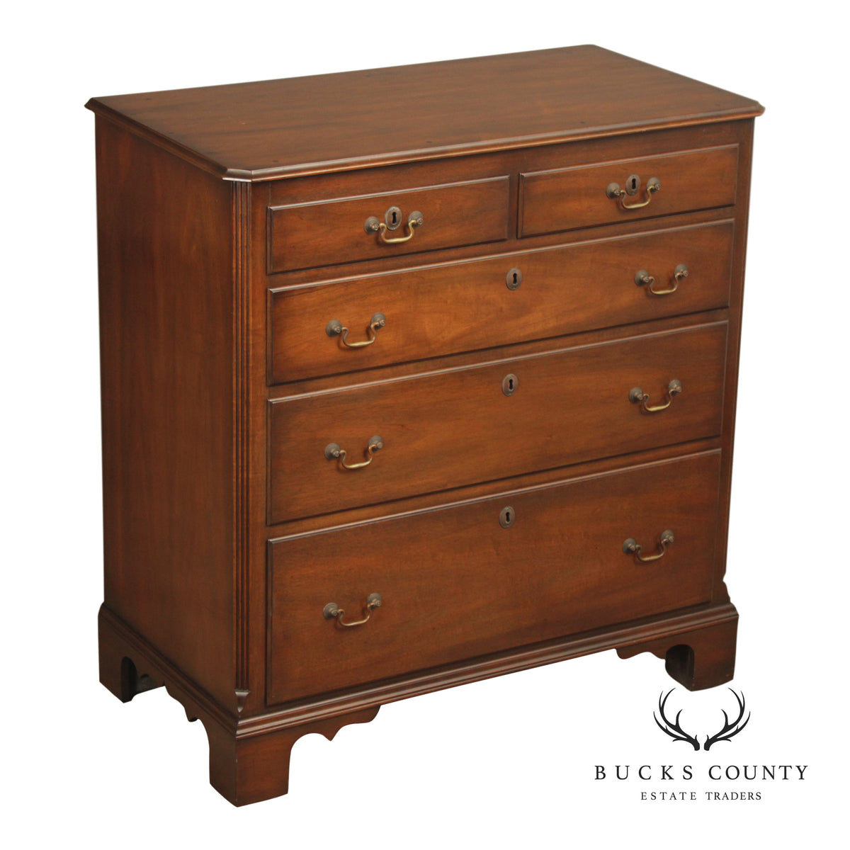Kittinger Georgian Style Colonial Williamsburg Mahogany Chest Of Drawers