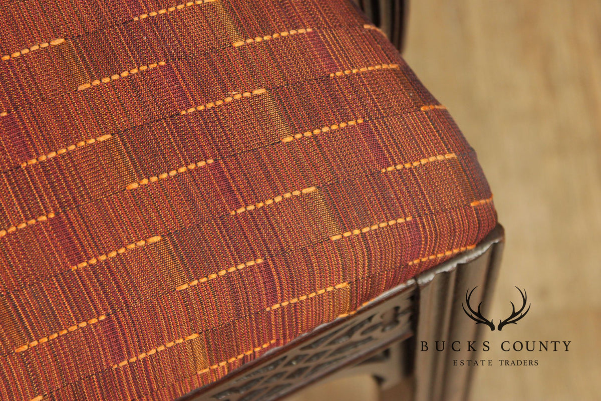 1940's Georgian Style Mahogany Ribbon Back Armchair