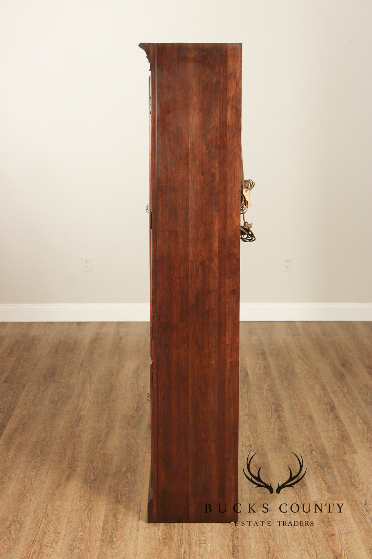 Ethan Allen Georgian Style Cherry Lighted Bookcase