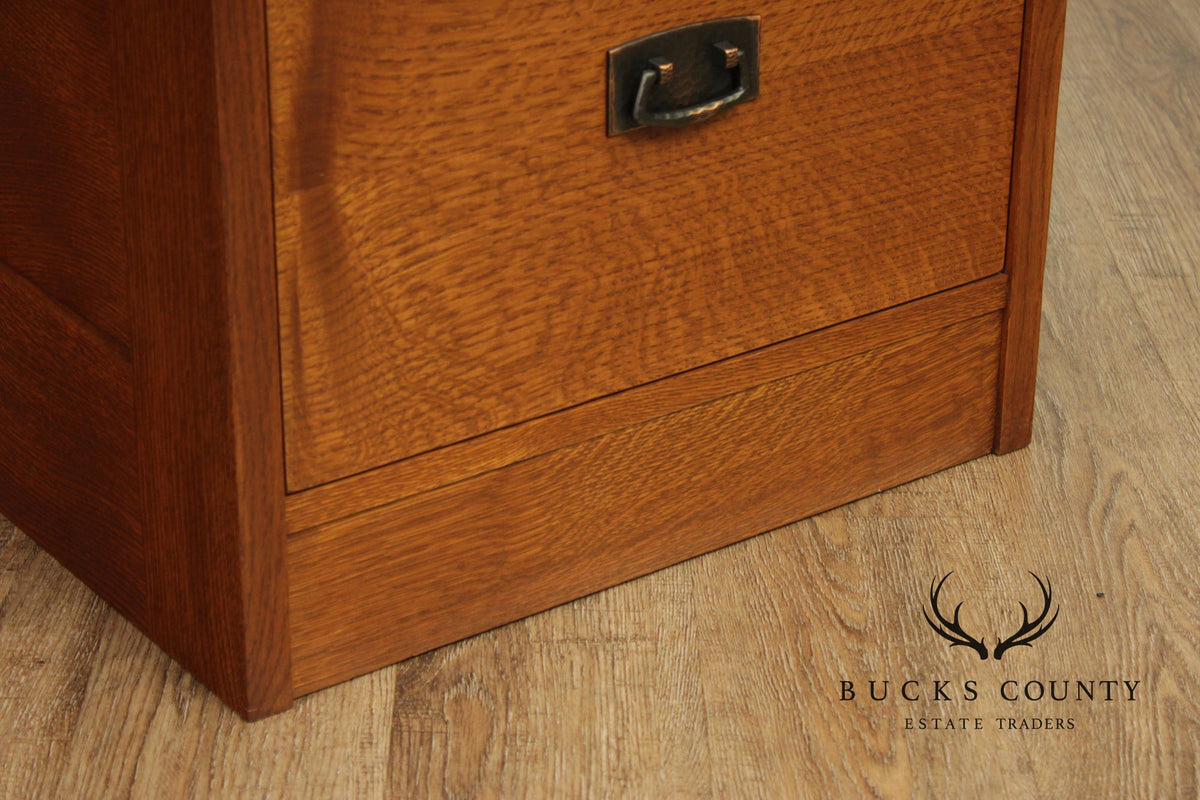 Stickley Mission Collection Oak Two Drawer File Cabinet