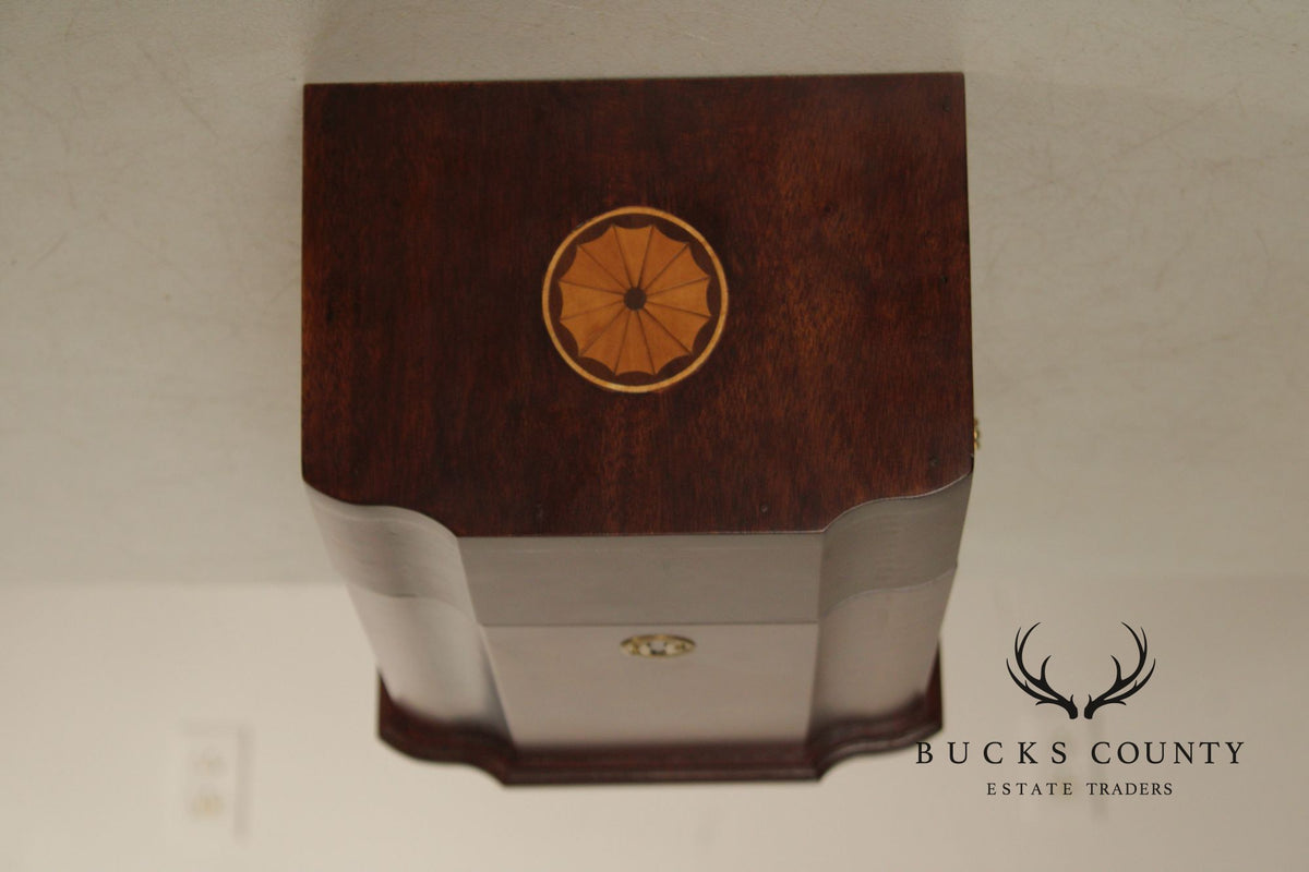 Federal Style Pair Of Mahogany Inlaid Knife Boxes
