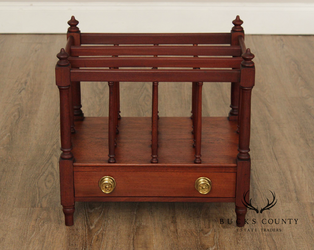 Antique Georgian Style Mahogany Canterbury